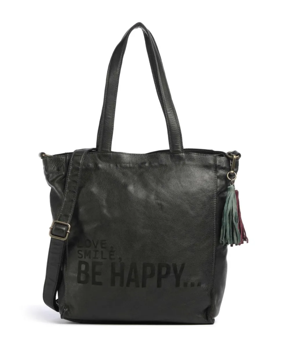 Glücksbrücke 2 Shopper genarbtes Rindsleder khaki