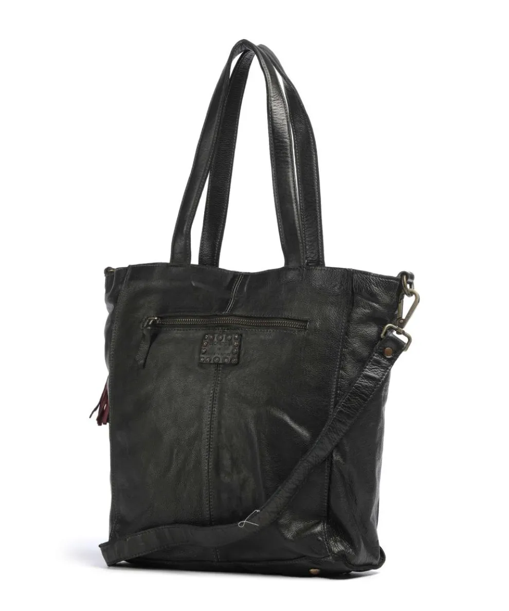 Glücksbrücke 2 Shopper genarbtes Rindsleder khaki