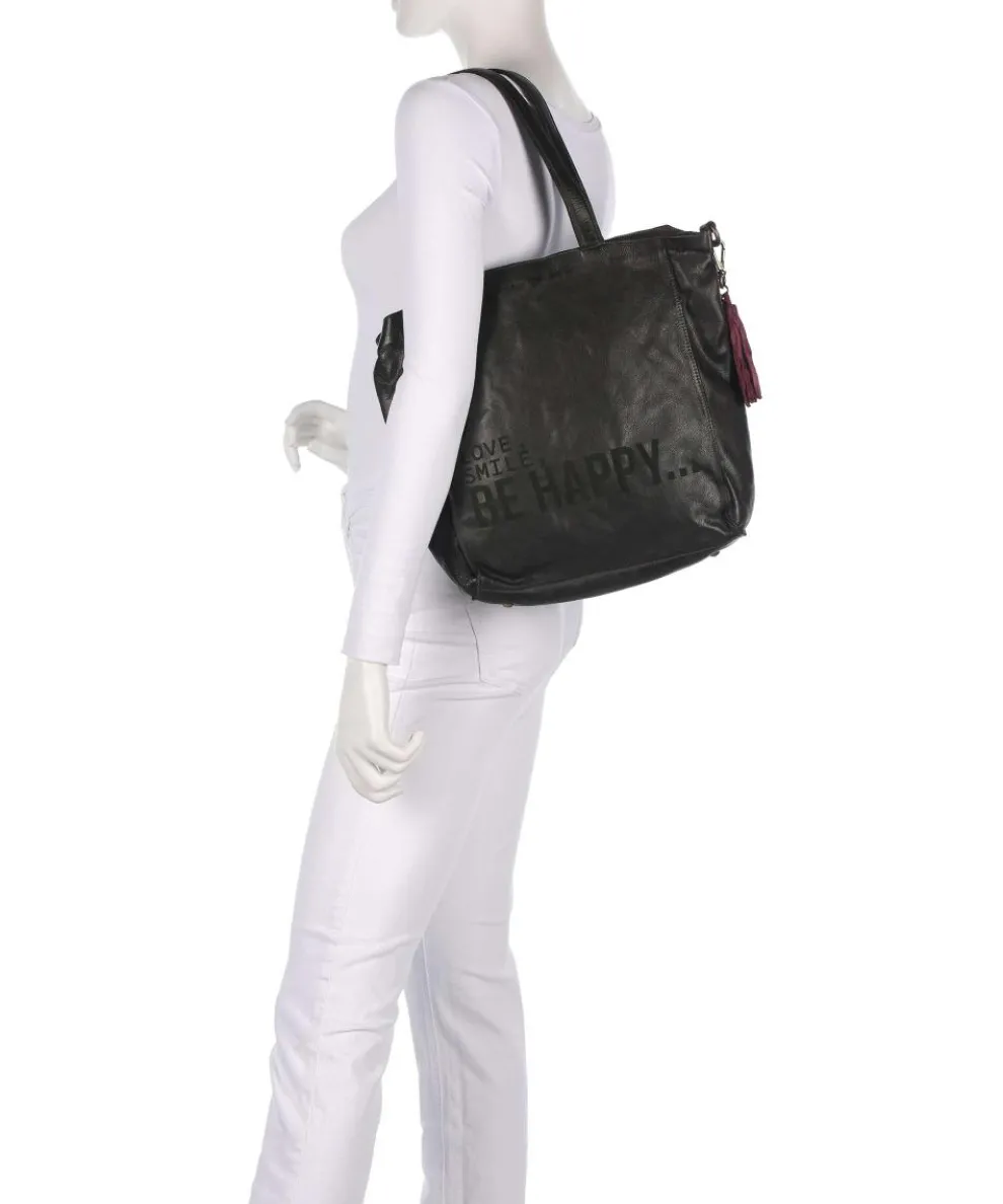 Glücksbrücke 2 Shopper genarbtes Rindsleder khaki