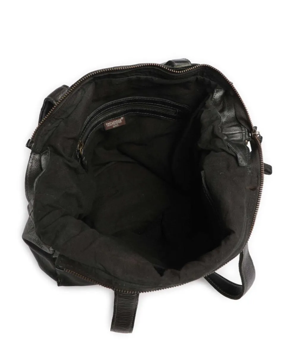 Glücksbrücke 2 Shopper genarbtes Rindsleder khaki