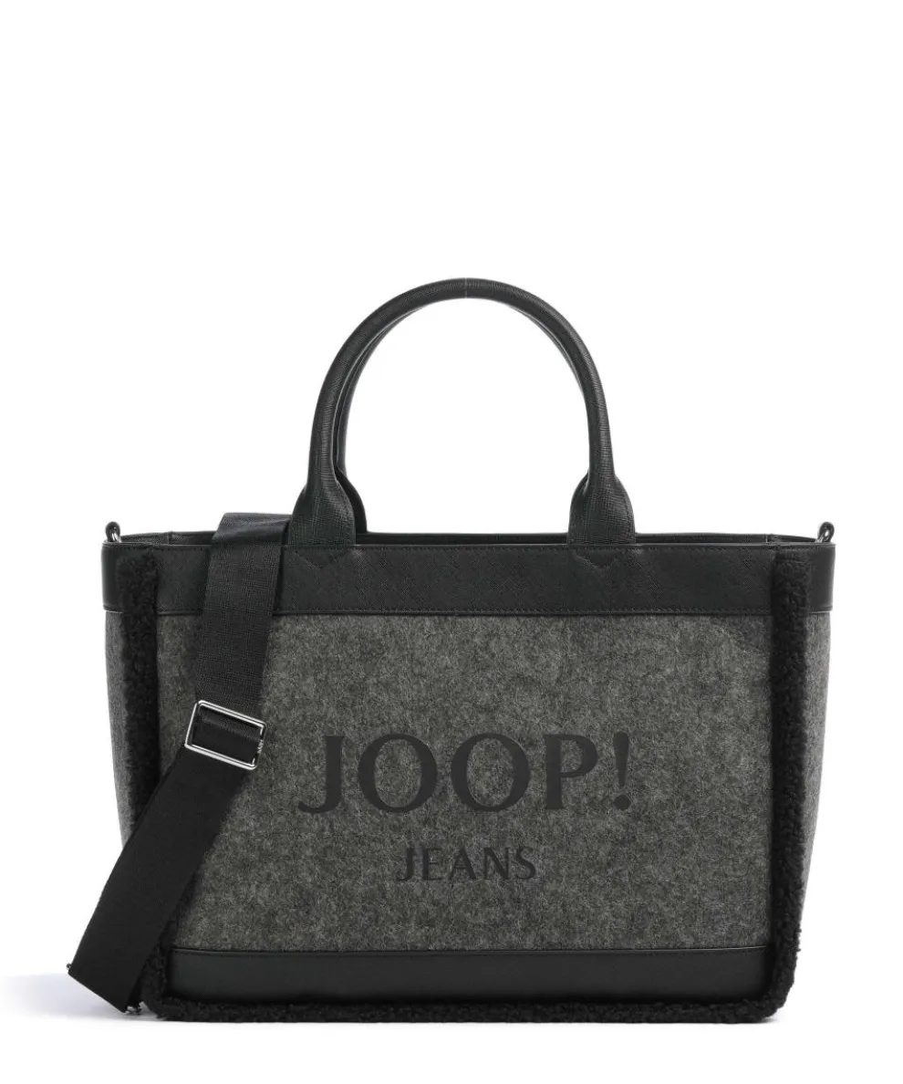 Jeans Calduccio Yvette Handtasche Lederimitat, Textil schwarz