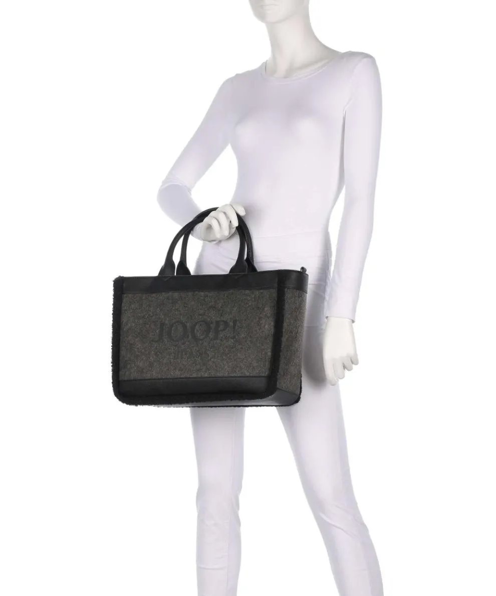 Jeans Calduccio Yvette Handtasche Lederimitat, Textil schwarz