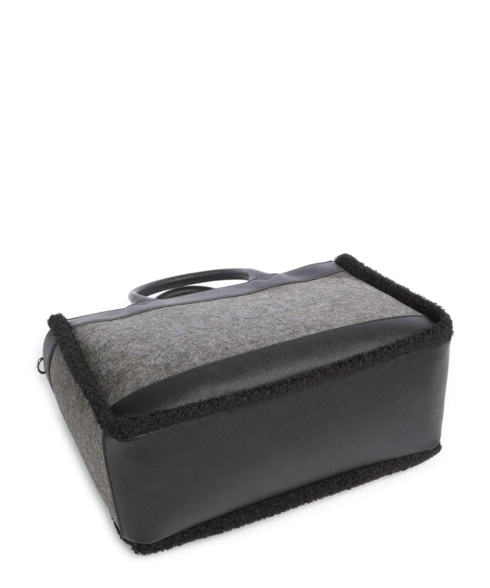 Jeans Calduccio Yvette Handtasche Lederimitat, Textil schwarz