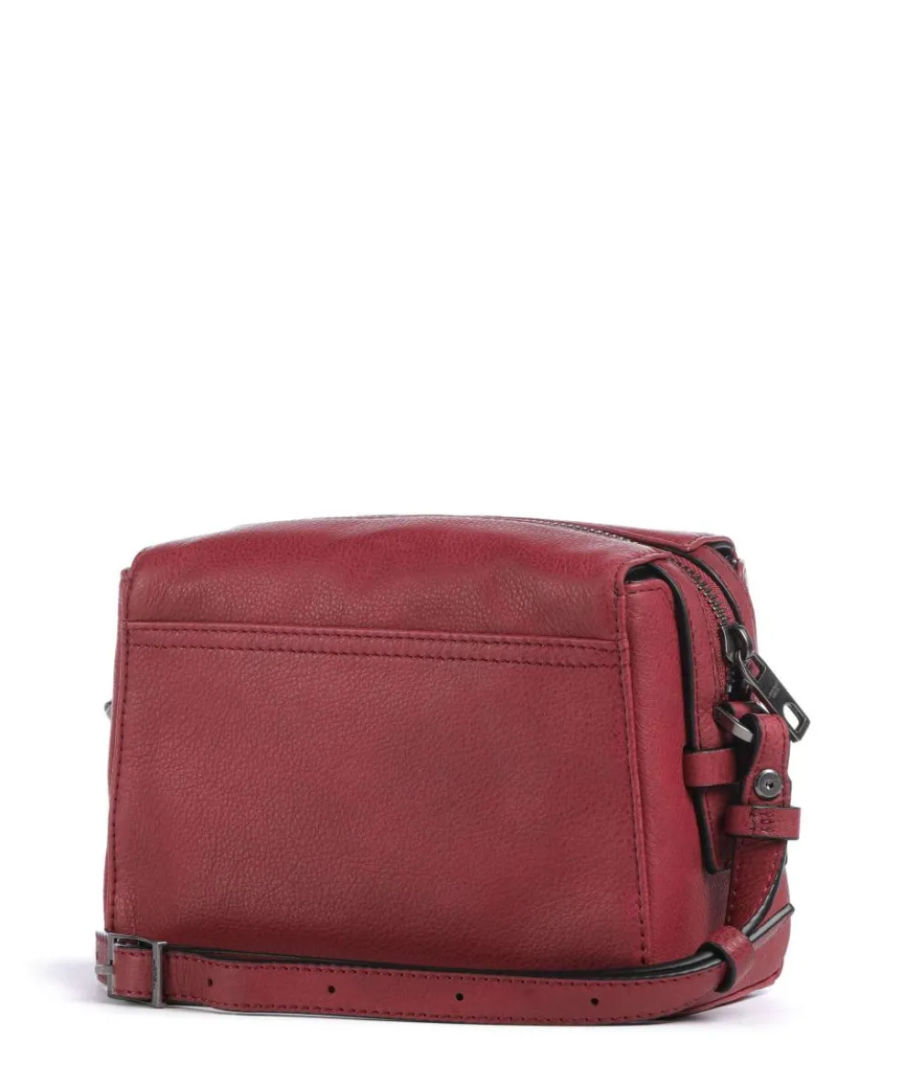 Lou 2 3D Leather S Umhängetasche genarbtes Rindsleder rot