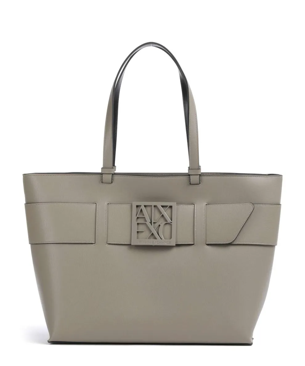 Susie M Shopper Lederimitat taupe