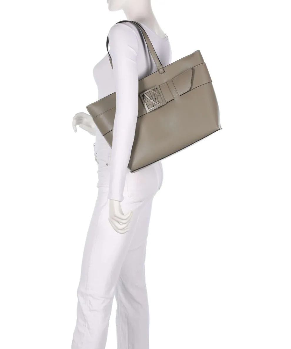 Susie M Shopper Lederimitat taupe