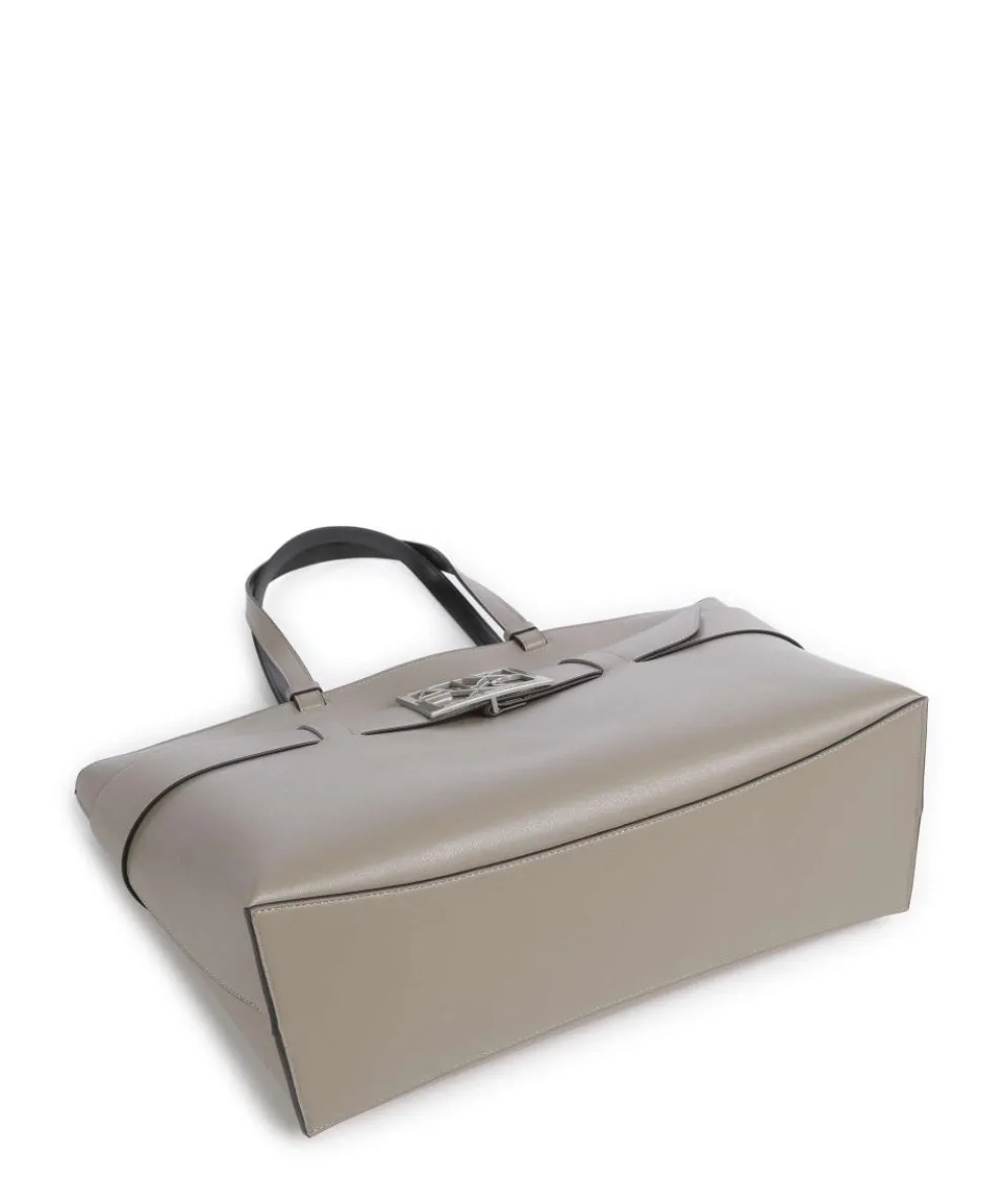 Susie M Shopper Lederimitat taupe