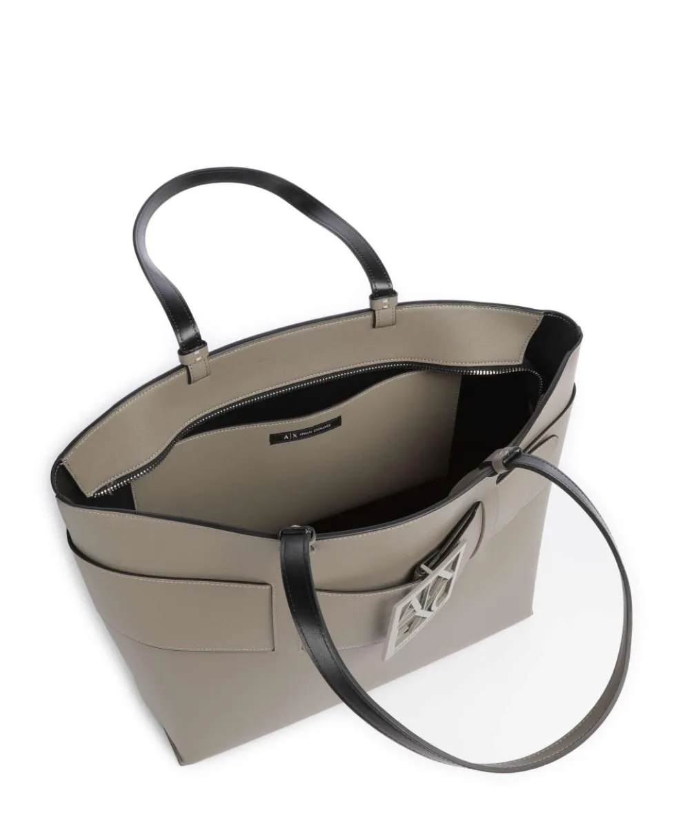 Susie M Shopper Lederimitat taupe