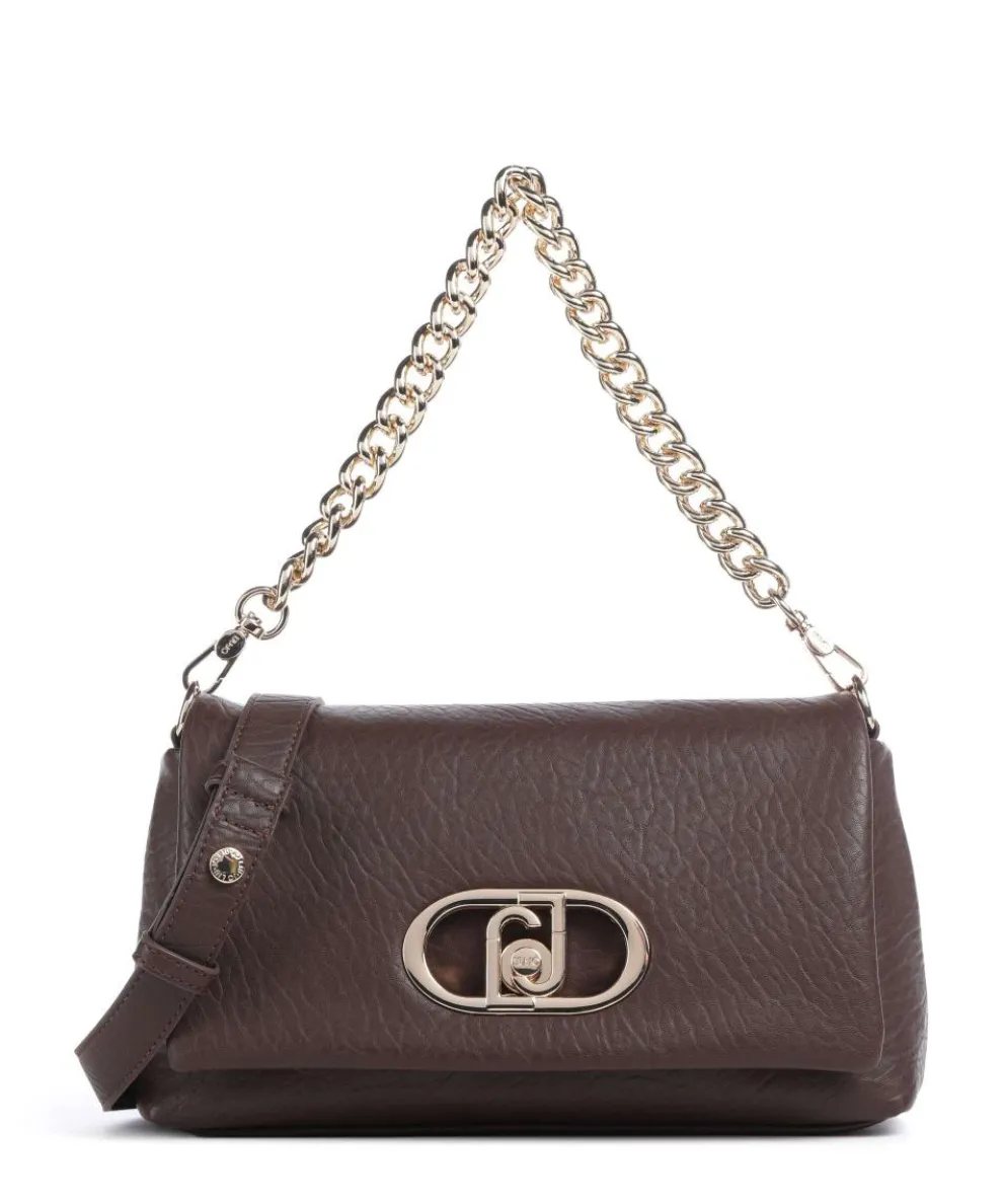 Icon M Schultertasche Lederimitat dunkelbraun