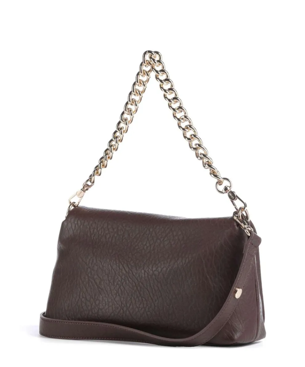 Icon M Schultertasche Lederimitat dunkelbraun