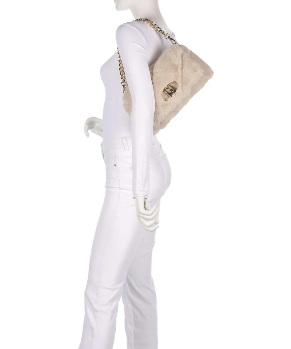 Icon M Schultertasche Kunstfell beige