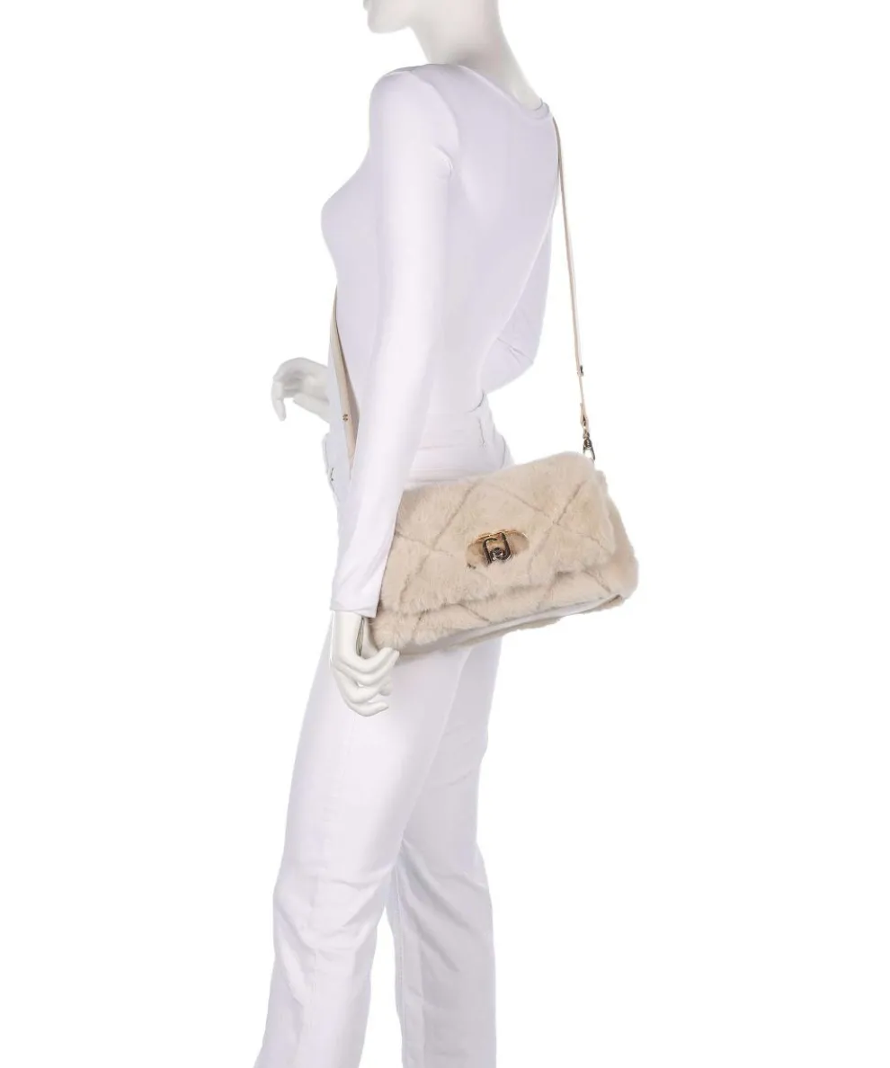 Icon M Schultertasche Kunstfell beige