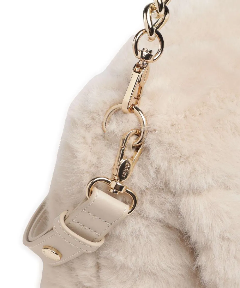 Icon M Schultertasche Kunstfell beige