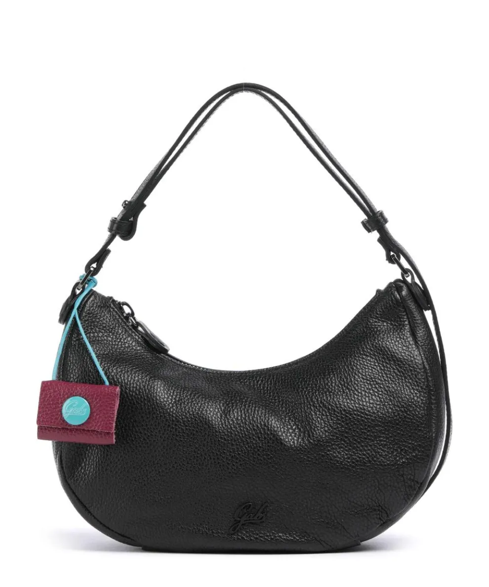 Icon Maite Schultertasche genarbtes Kalbsleder schwarz