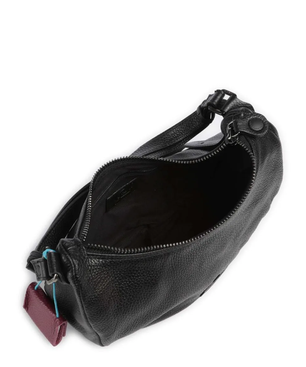 Icon Maite Schultertasche genarbtes Kalbsleder schwarz