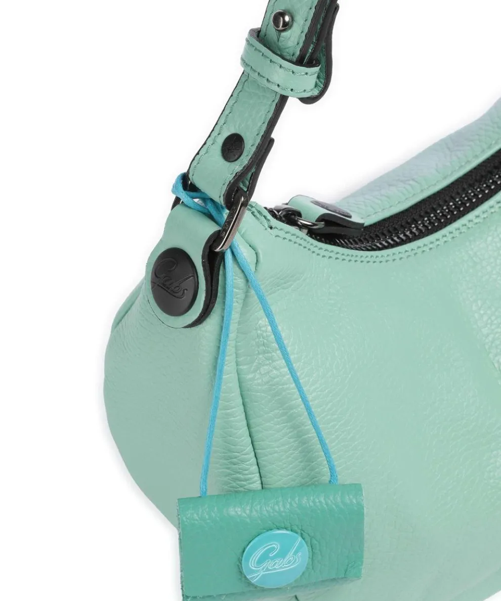 Icon Maite Schultertasche genarbtes Kalbsleder türkis