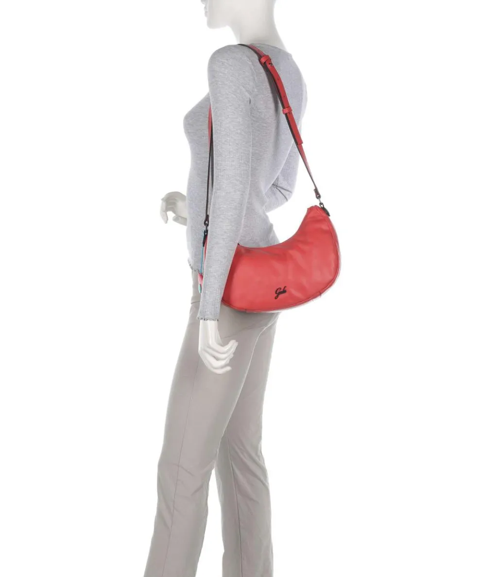 Icon Maite Schultertasche genarbtes Kalbsleder rot