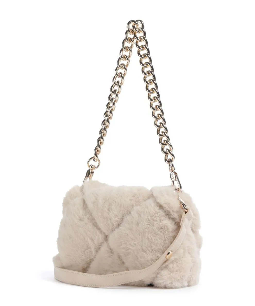 Icon S Schultertasche Kunstfell beige