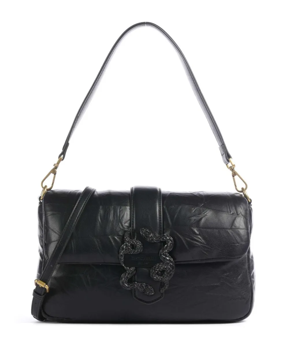 Iconic Snakes Puffy Schultertasche Lederimitat schwarz