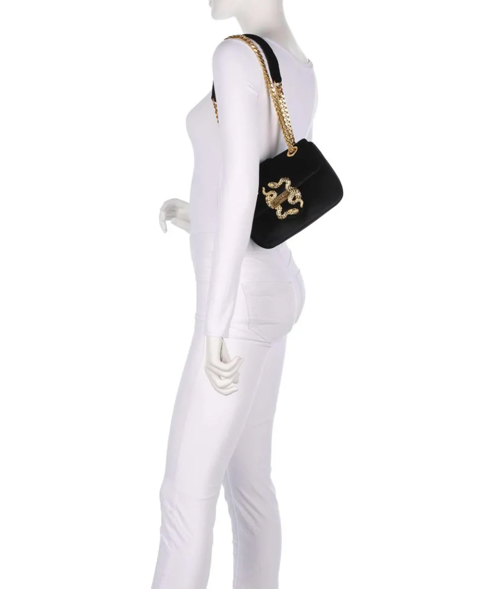 Iconic Snakes Puffy Schultertasche Samtgewebe schwarz