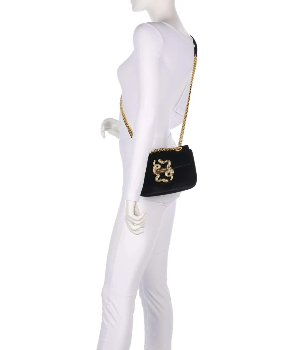 Iconic Snakes Puffy Schultertasche Samtgewebe schwarz