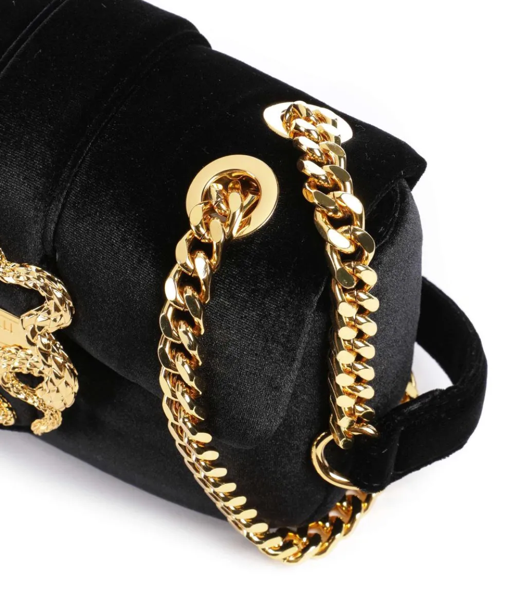 Iconic Snakes Puffy Schultertasche Samtgewebe schwarz