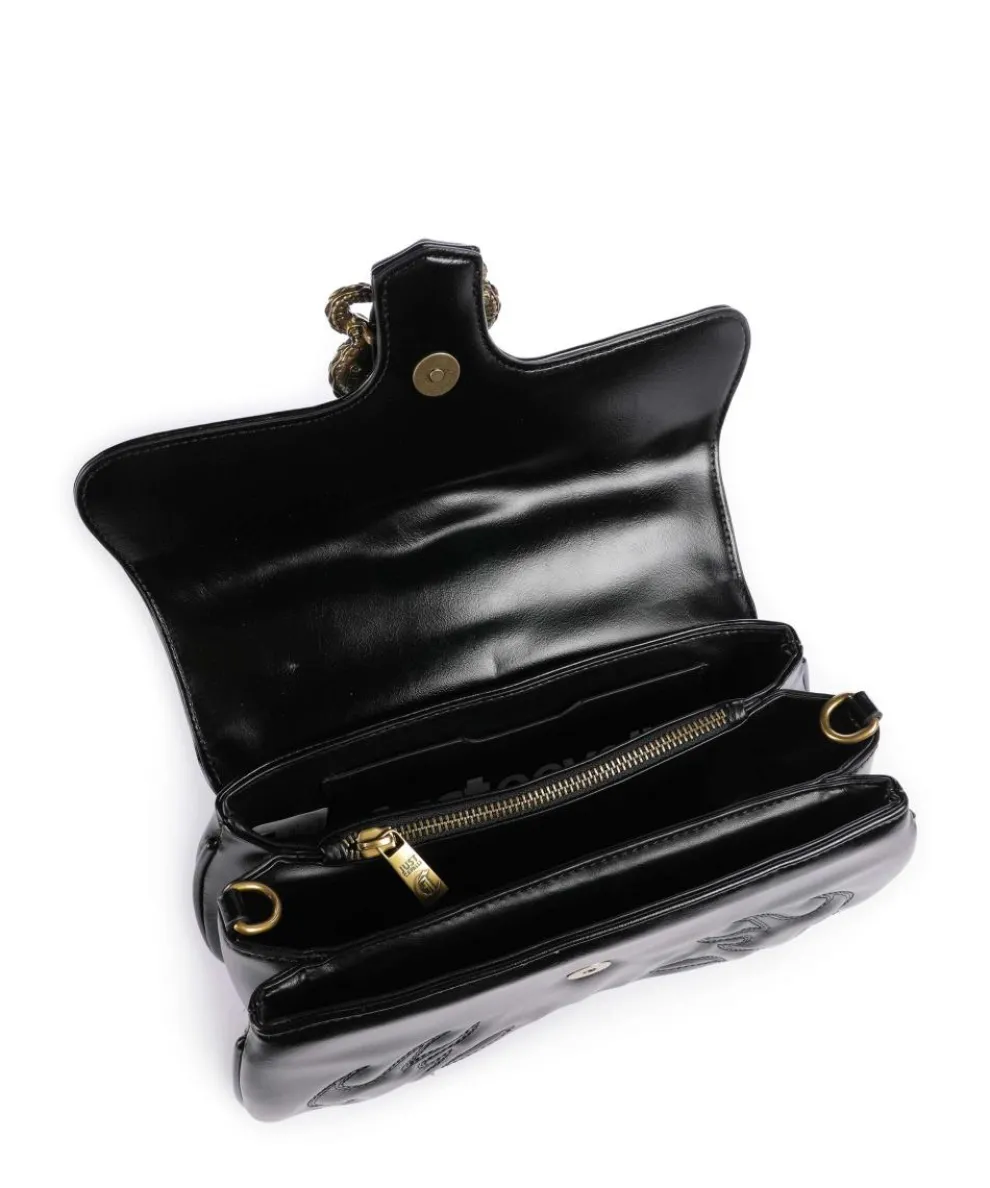 Iconic Snakes Schultertasche Lederimitat schwarz