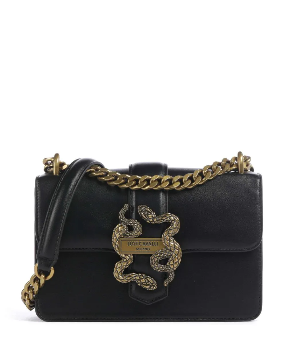 Iconic Snakes Schultertasche Lederimitat schwarz