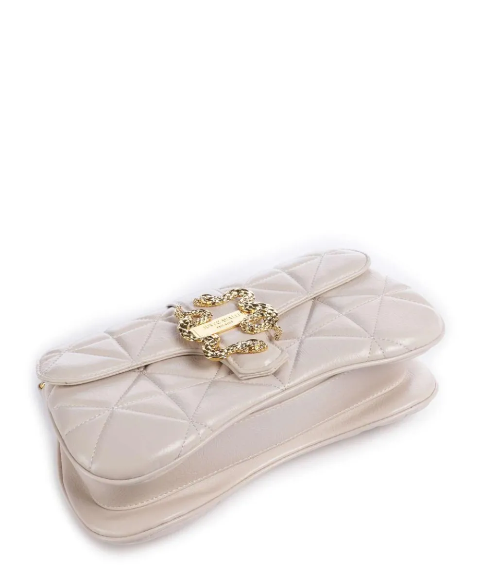 Iconic Snakes Schultertasche Lederimitat creme