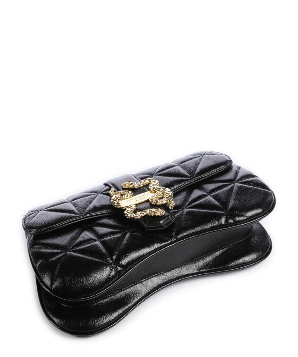 Iconic Snakes Schultertasche Lederimitat schwarz