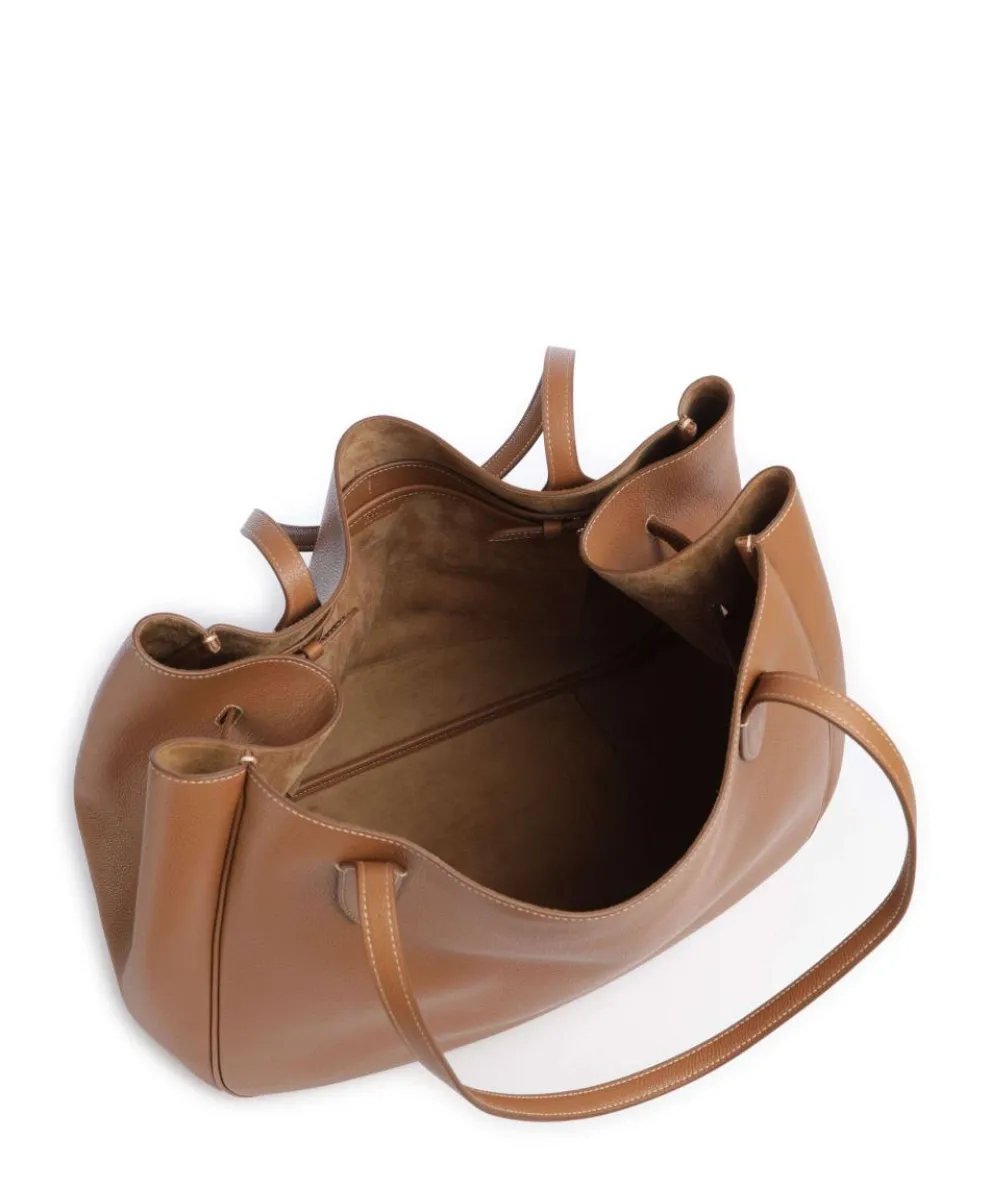 ID Collection Medium Shopper fein genarbtes Rindsleder braun