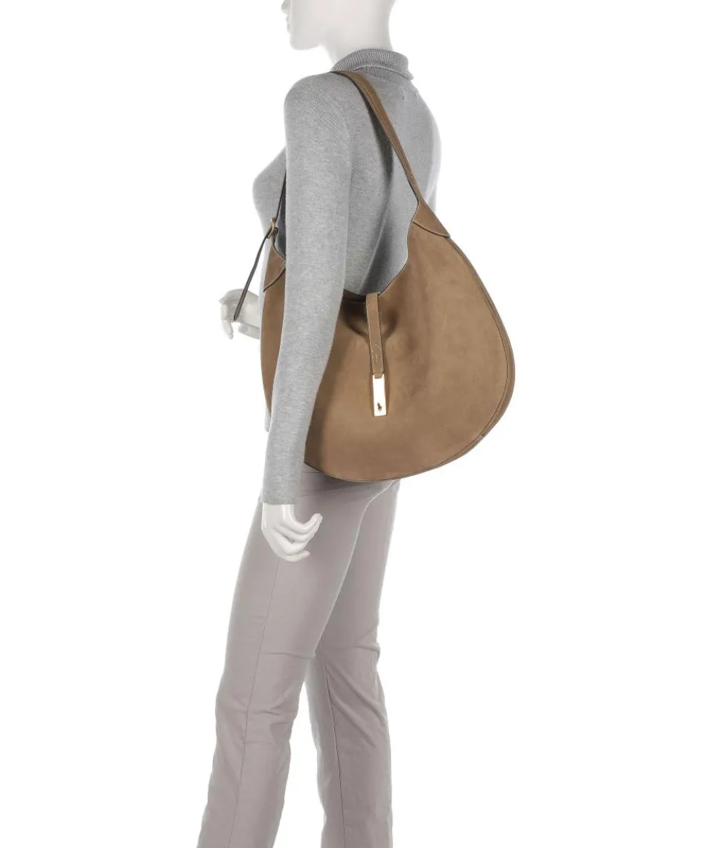 ID Collection Medium Beuteltasche aufgerautes Leder beige