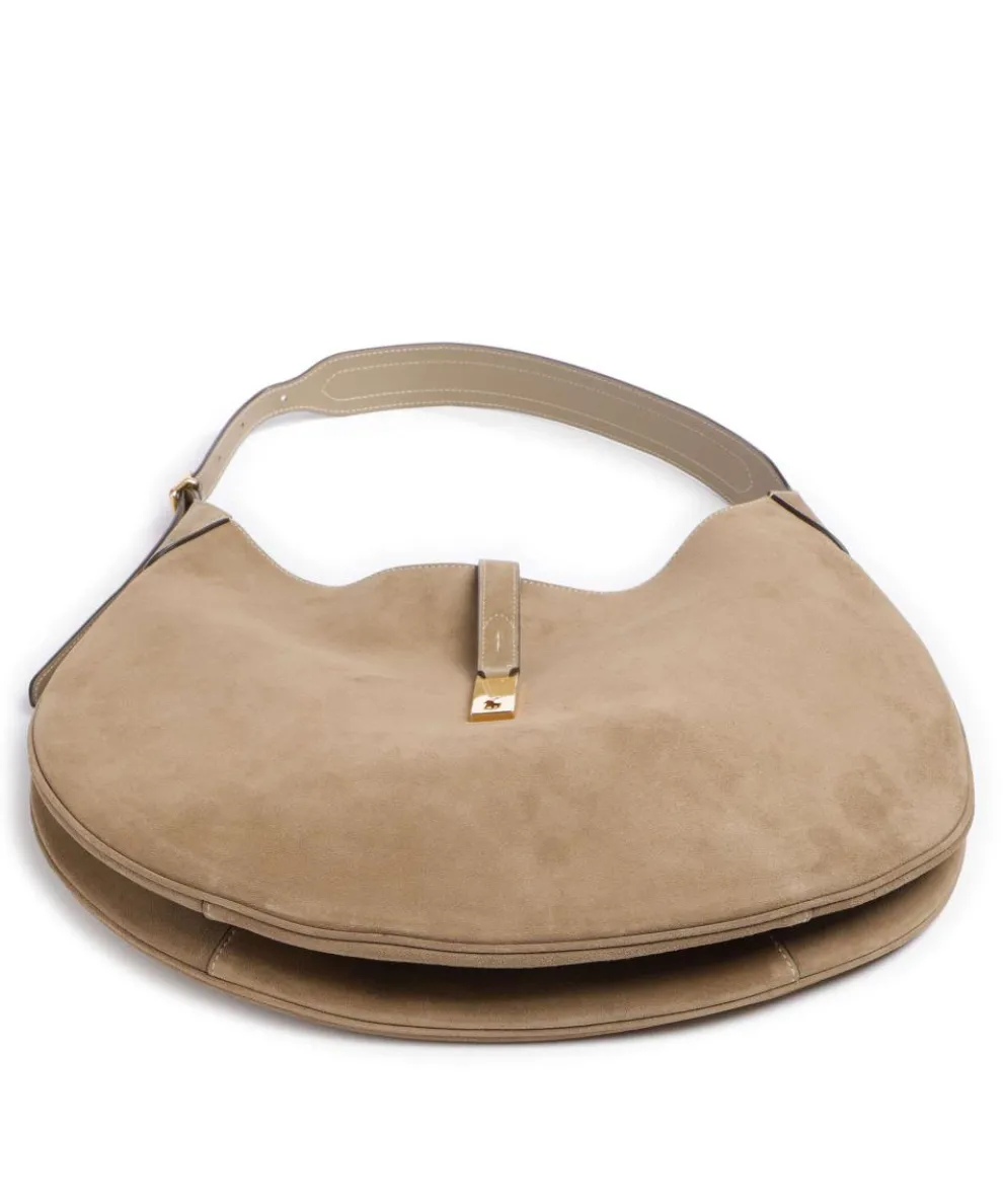 ID Collection Medium Beuteltasche aufgerautes Leder beige