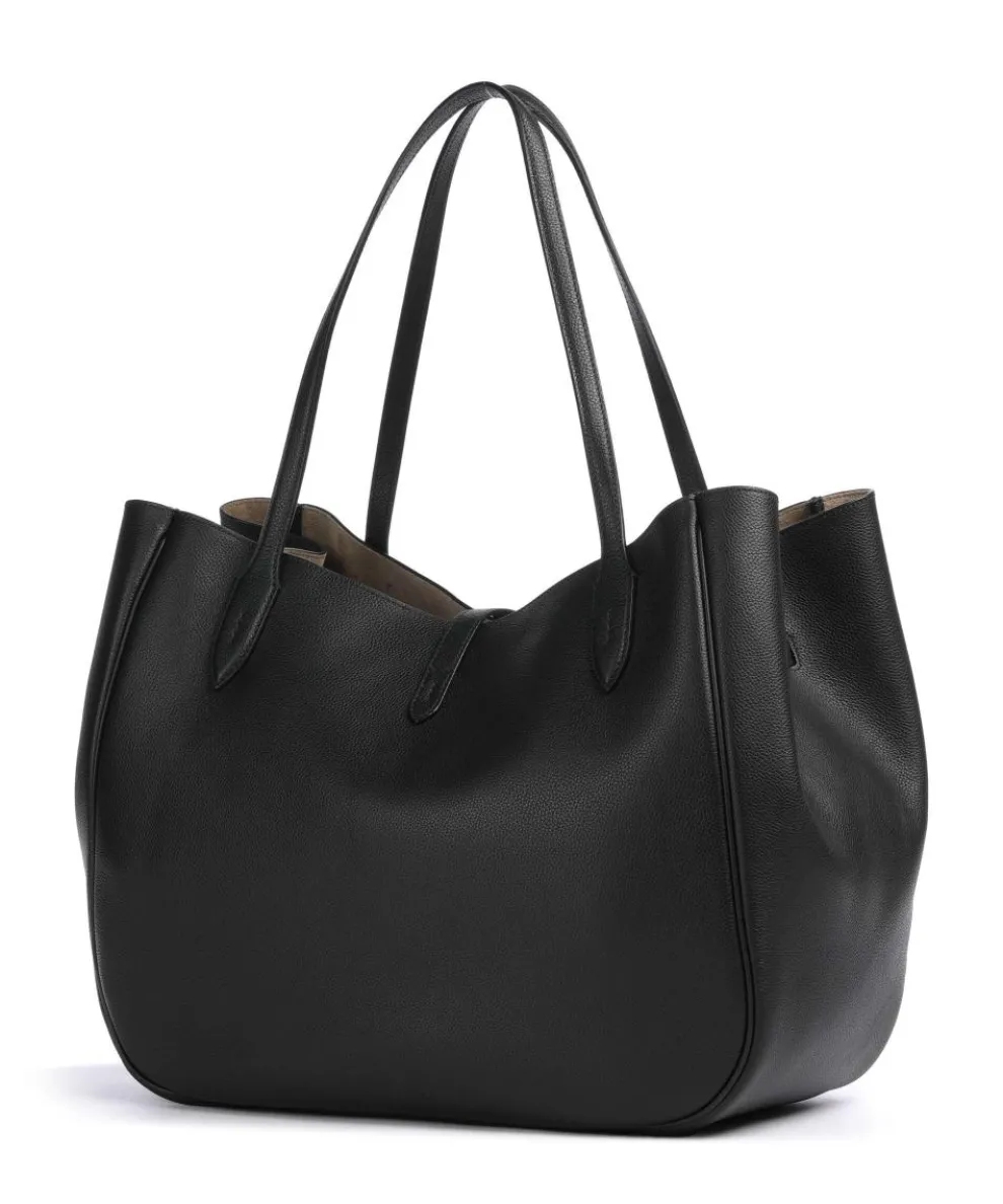 ID Collection Medium Shopper fein genarbtes Rindsleder schwarz