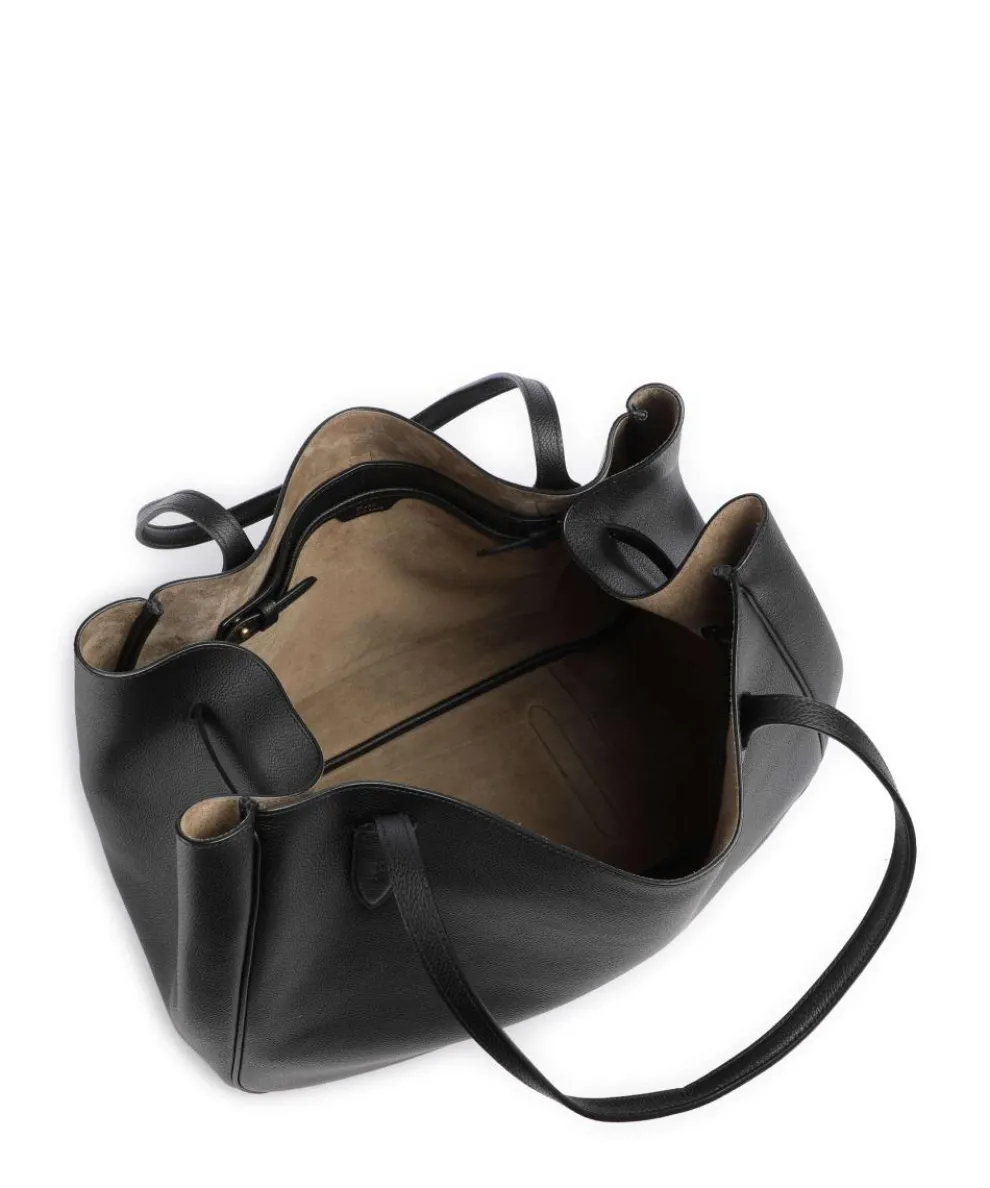 ID Collection Medium Shopper fein genarbtes Rindsleder schwarz