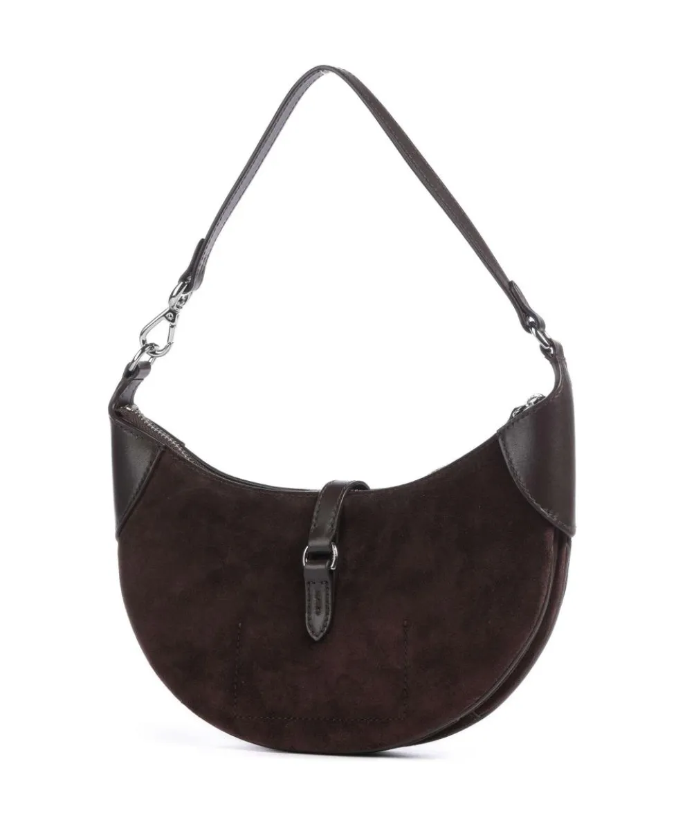 ID Collection Small Schultertasche aufgerautes Rindsleder dunkelbraun