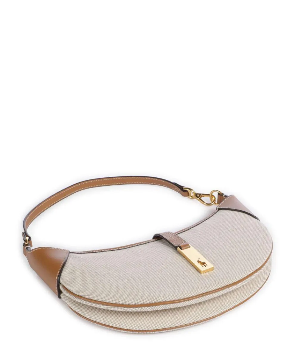 ID Collection Small Schultertasche Baumwolle beige/braun