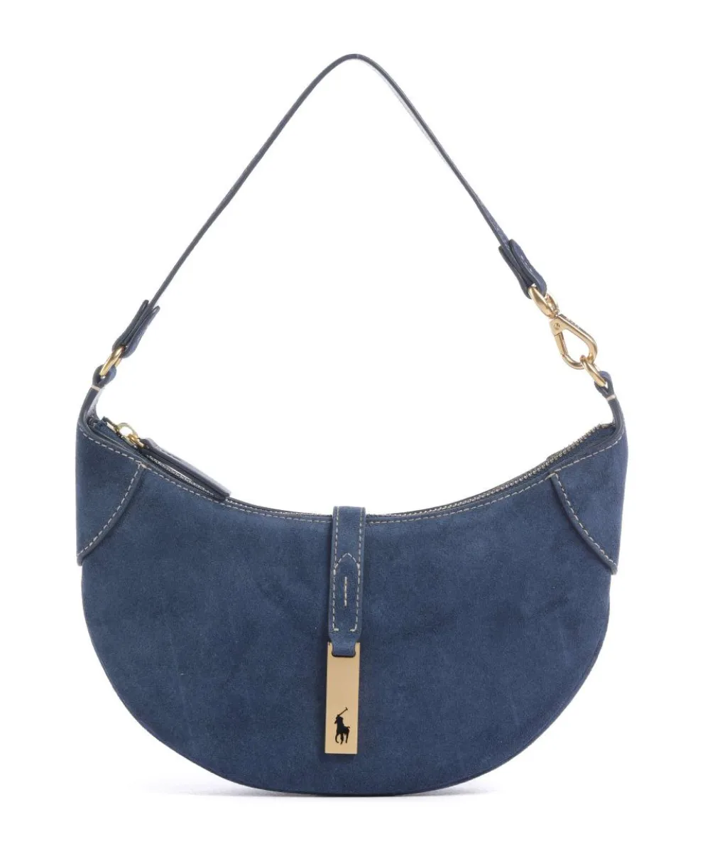 ID Collection Small Schultertasche aufgerautes Rindsleder dunkelblau