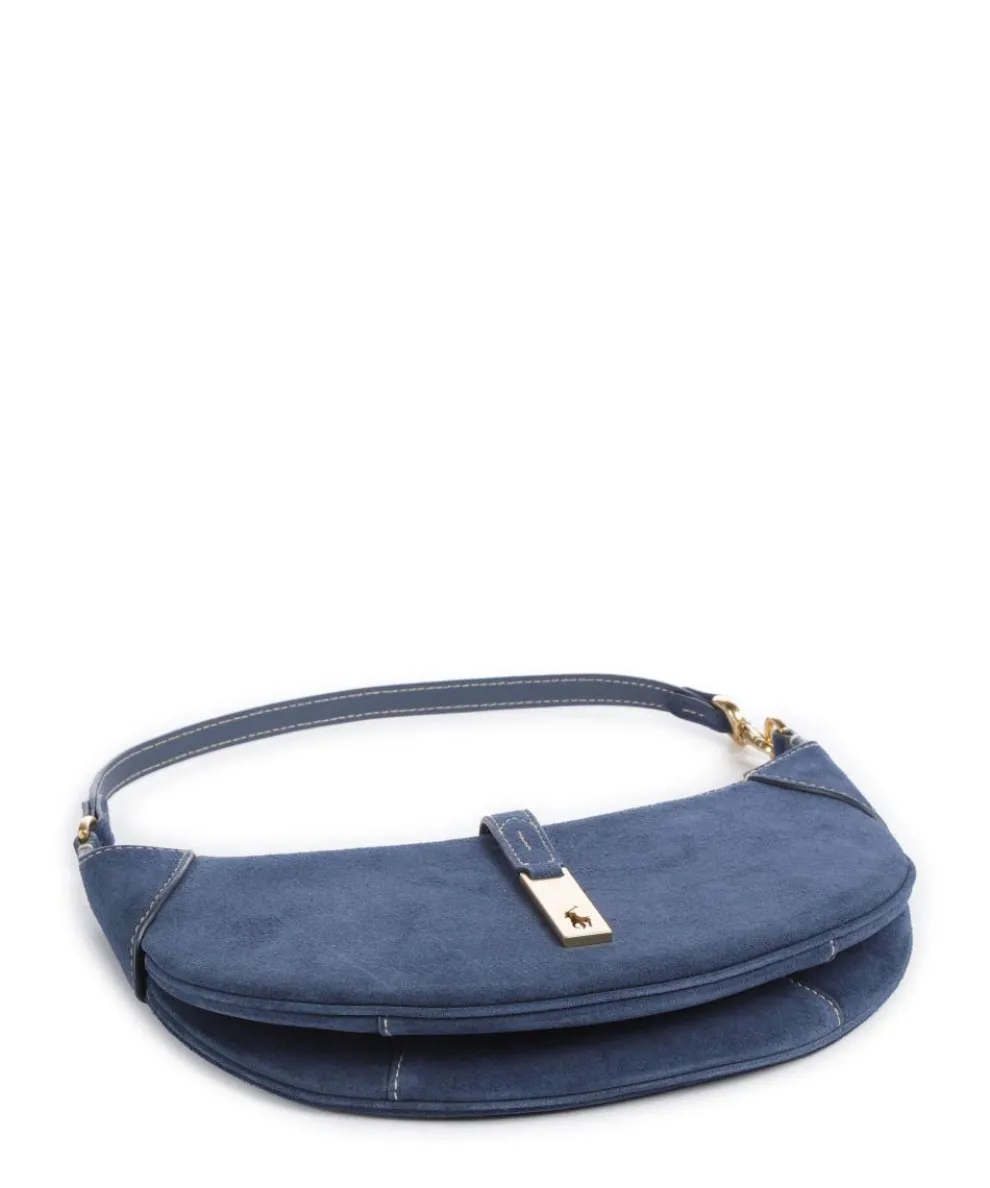 ID Collection Small Schultertasche aufgerautes Rindsleder dunkelblau