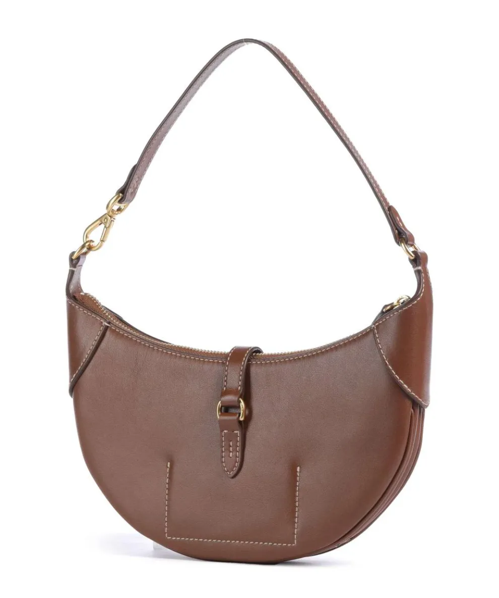 ID Collection Small Schultertasche fein genarbtes Rindsleder braun