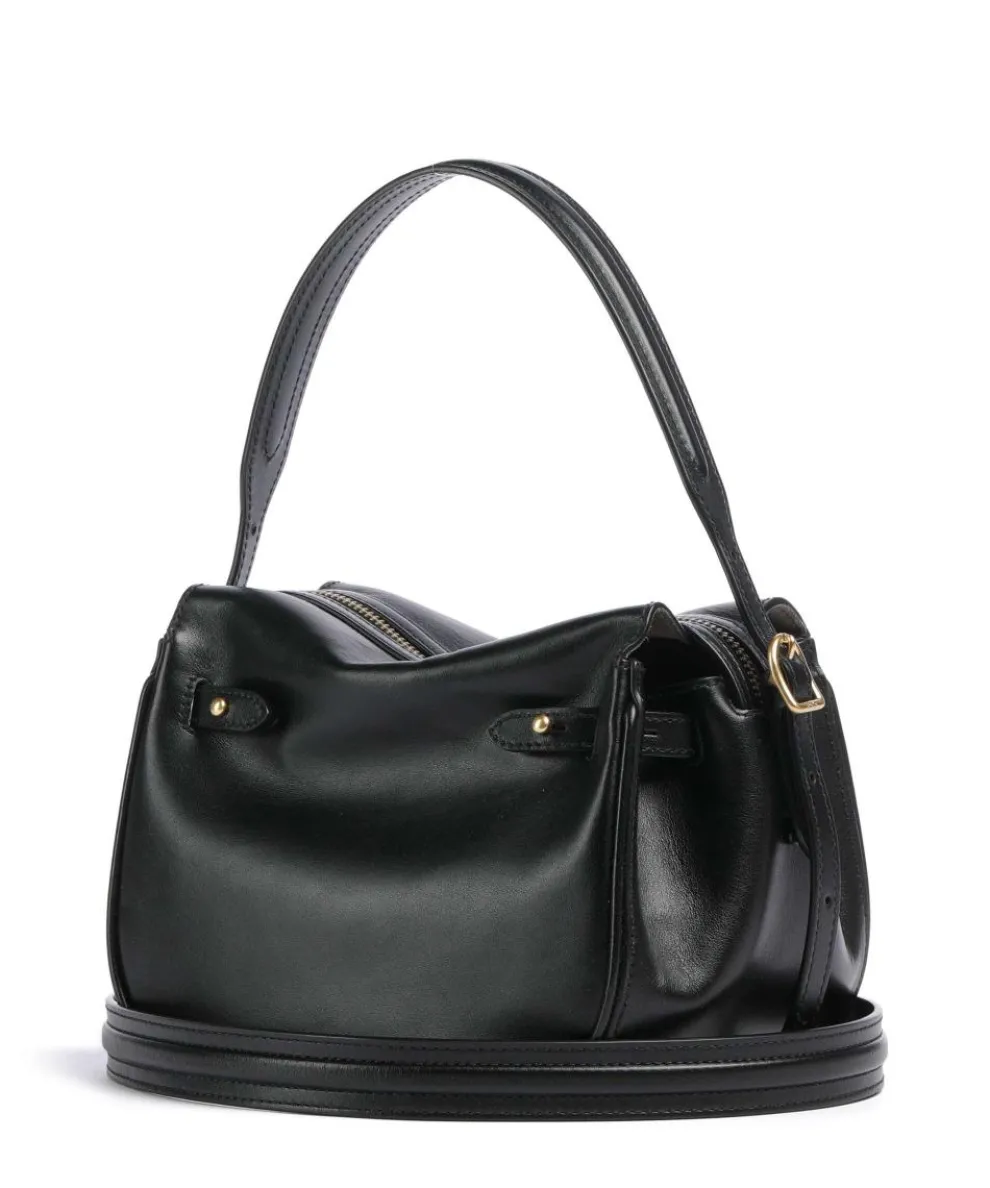 ID Collection Small Schultertasche fein genarbtes Rindsleder schwarz