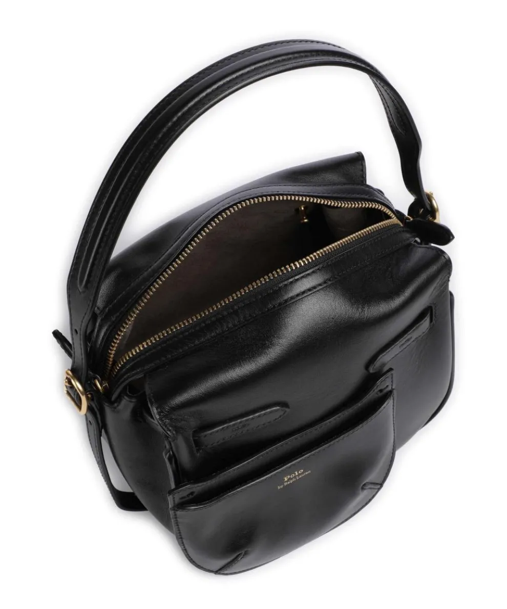 ID Collection Small Schultertasche fein genarbtes Rindsleder schwarz