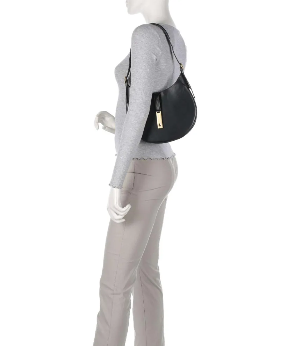 ID Collection Small Schultertasche fein genarbtes Rindsleder schwarz