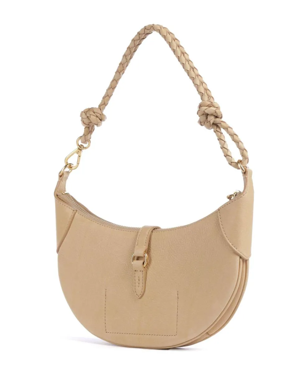 ID Collection Small Schultertasche genarbtes Rindsleder beige