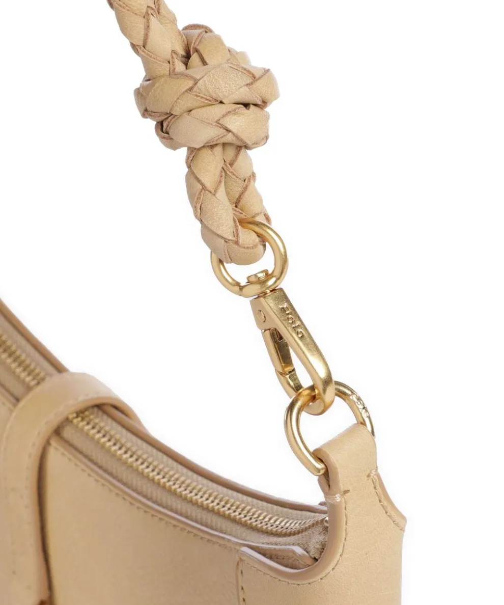 ID Collection Small Schultertasche genarbtes Rindsleder beige