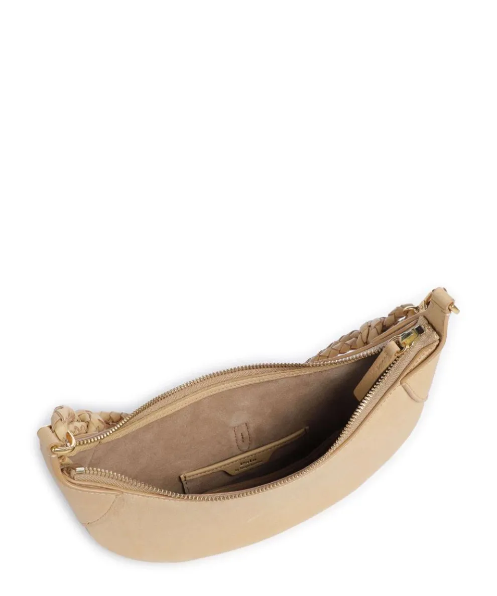 ID Collection Small Schultertasche genarbtes Rindsleder beige