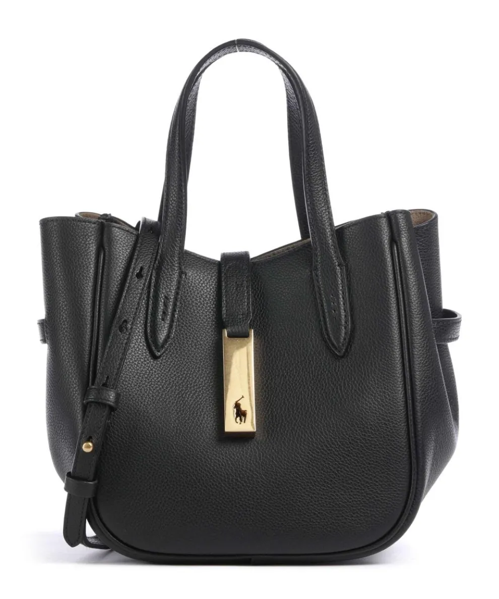 ID Collection Small Handtasche genarbtes Rindsleder schwarz