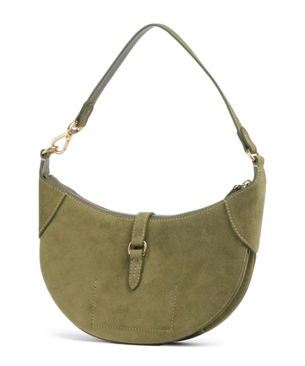 ID Collection Small Schultertasche aufgerautes Rindsleder olivgrün