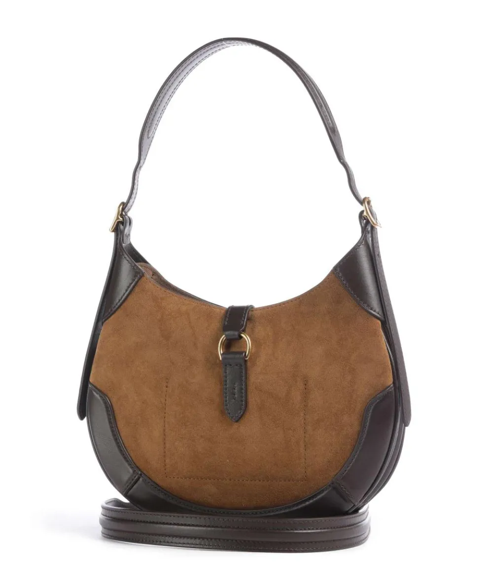 ID Collection Small Beuteltasche fein genarbtes Rindsleder, aufgerautes Rindsleder hellbraun