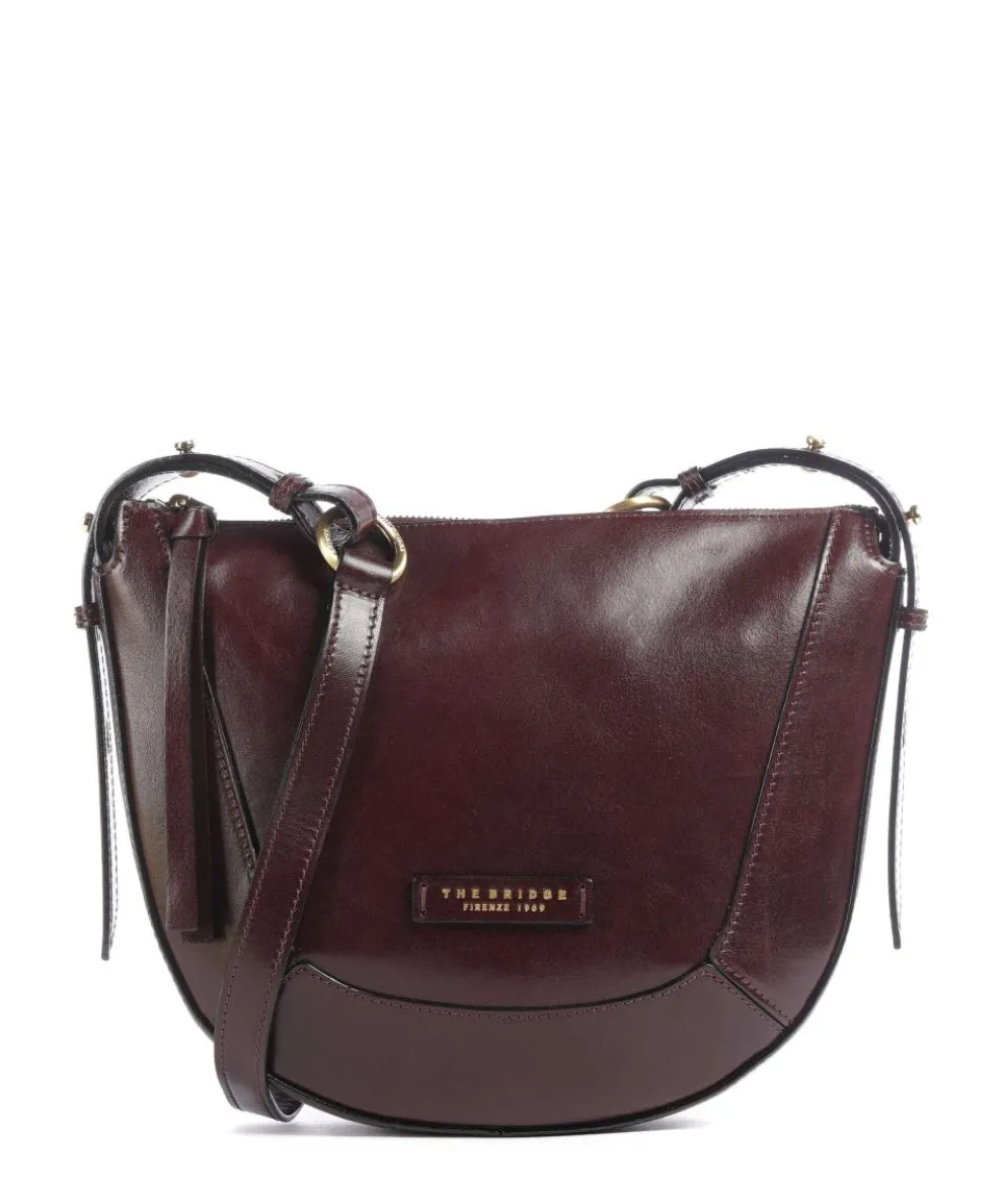 Fedora Umhängetasche fein genarbtes Rindsleder rotbraun